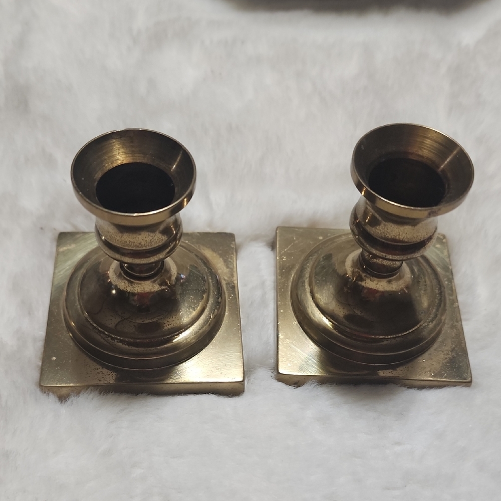 Elegant Brass Candle Holders